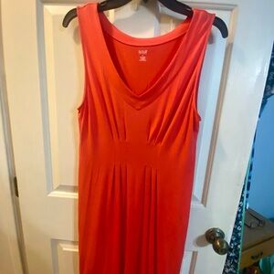 a.n.a Sleeveless Coral Midi Dress